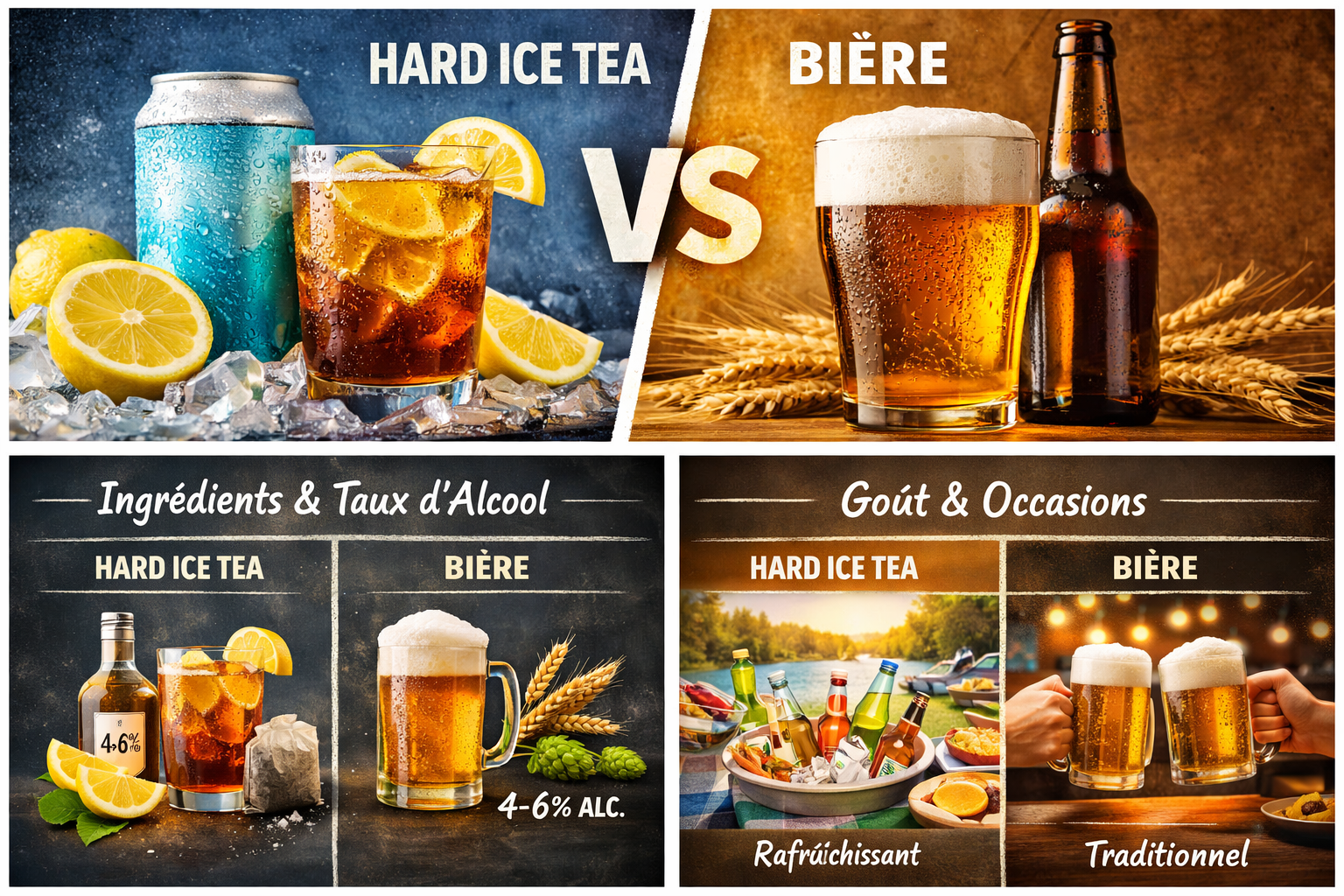 Hard Ice Tea vs bière : quelles différences ?