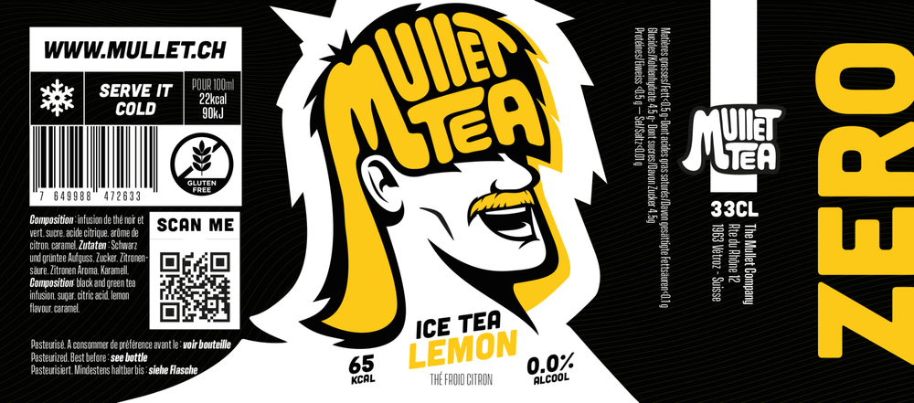 Mullet Tea Lemon Zero- 12x bouteilles 33cl